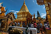 Chiang Mai - Wat Phra That Doi Suthep. The gilded chedi glittering in the sun. 